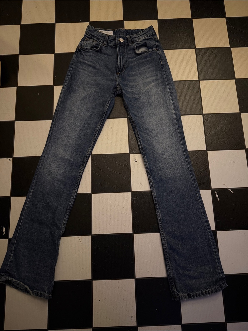 Classic Women's Dark Blue Straight-Leg Jeans